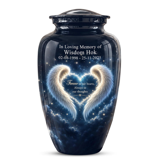 Angel Wings Memorial Urn - Personalized Keepsake for Ashes