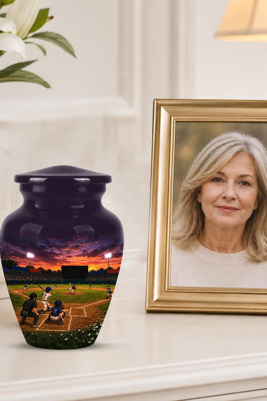 Baseball Cremation Urn for Ashes - Youth Baseball Team Memorial Urn