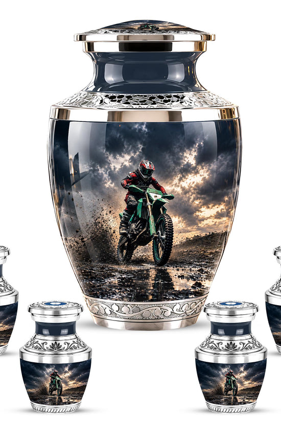 Motocross Dirt Bike Memorial Urn, Motorcycle Ashes Cremation Urn, Personalized Tribute