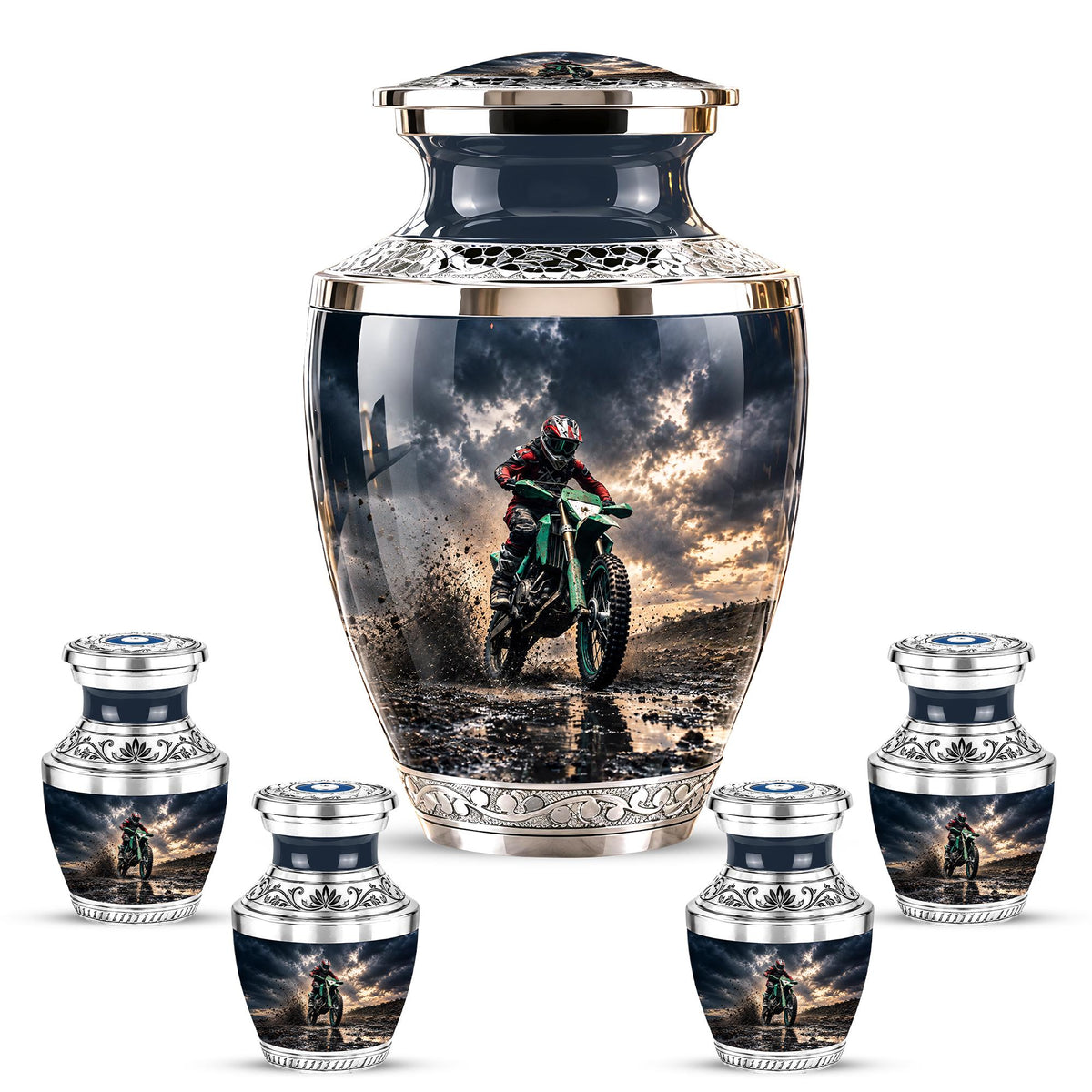 Motocross Dirt Bike Memorial Urn, Motorcycle Ashes Cremation Urn, Personalized Tribute