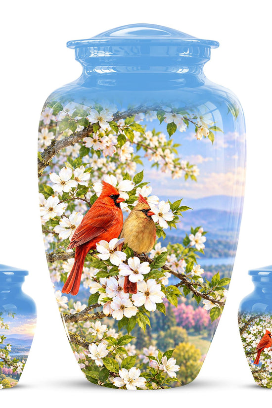 Personalized Cardinal Cremation Urn, Red Bird Memorial Keepsake (200 Cubic  Inch)