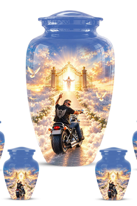 Personalized Motorcycle Memorial Urn, Biker Heaven Tribute, 200 Cubic  Inches