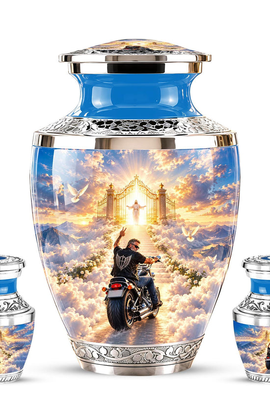 Personalized Motorcycle Memorial Urn, Biker Heaven Tribute, 200 Cubic  Inches