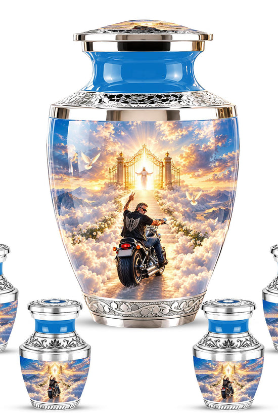 Personalized Motorcycle Memorial Urn, Biker Heaven Tribute, 200 Cubic  Inches