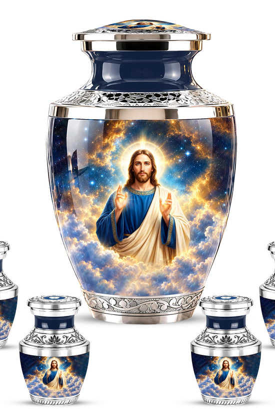 Personalized Jesus Memorial Urn - Christian Cremation Urn, 200 Cubic  Inches