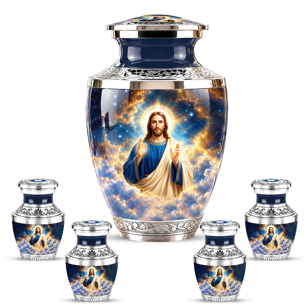 Personalized Jesus Memorial Urn - Christian Cremation Urn, 200 Cubic  Inches