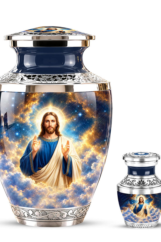 Personalized Jesus Memorial Urn - Christian Cremation Urn, 200 Cubic  Inches