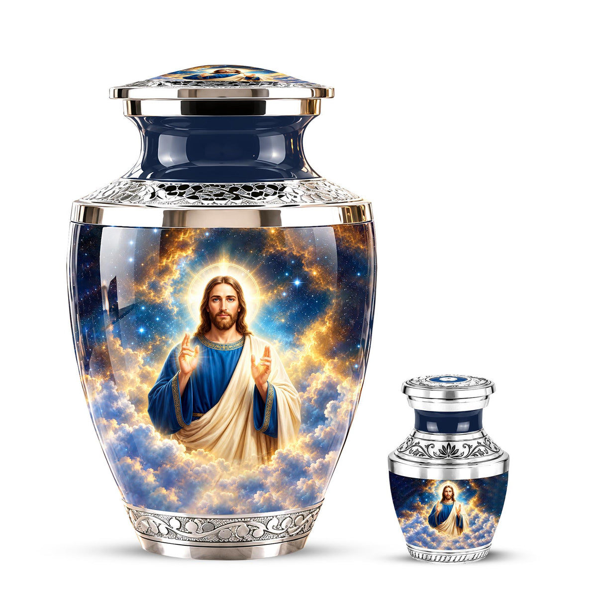 Personalized Jesus Memorial Urn - Christian Cremation Urn, 200 Cubic  Inches