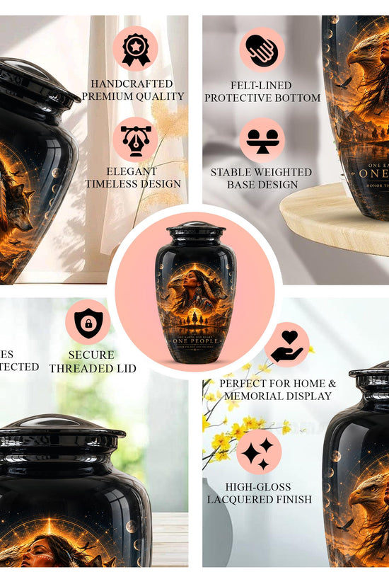 Personalized Urns for Human Ashes - Decorative Cremation Urn for Adults