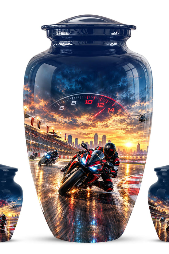 Personalized Motocross Cremation Urn, Custom Dirt Bike Memorial Ashes (200 Cubic)