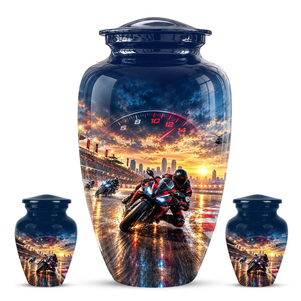 Personalized Motocross Cremation Urn, Custom Dirt Bike Memorial Ashes (200 Cubic)