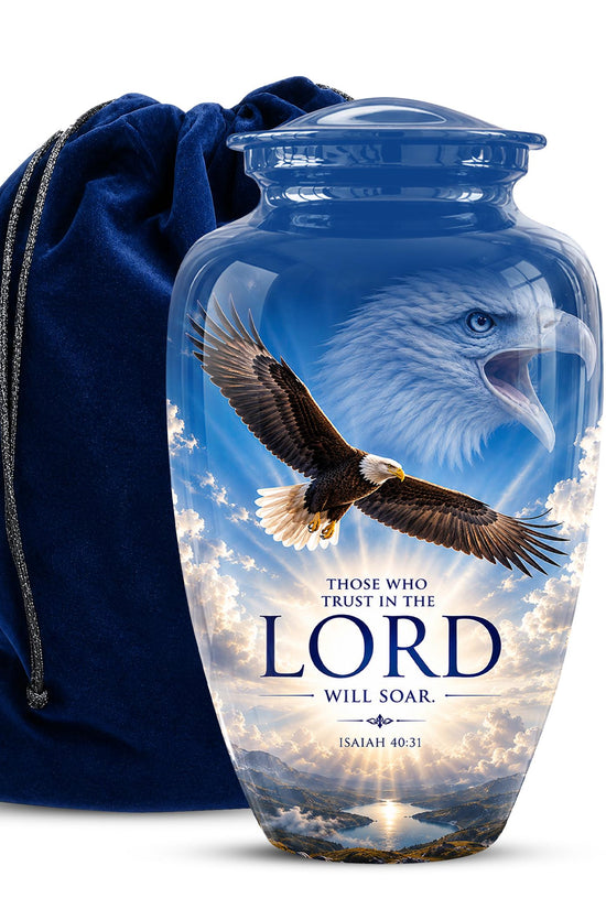 Bald Eagle Cremation Urn for Ashes - Christian Memorial Urn