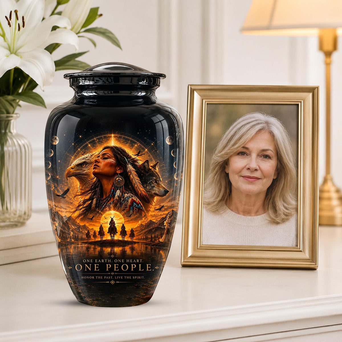 Personalized Urns for Human Ashes - Decorative Cremation Urn for Adults
