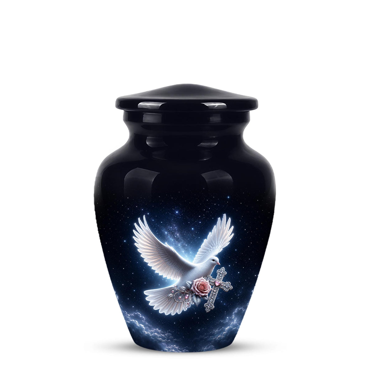Cremation Urn for Human Ashes | Flying White Dove Memorial Urn - Personalized Adult Urns