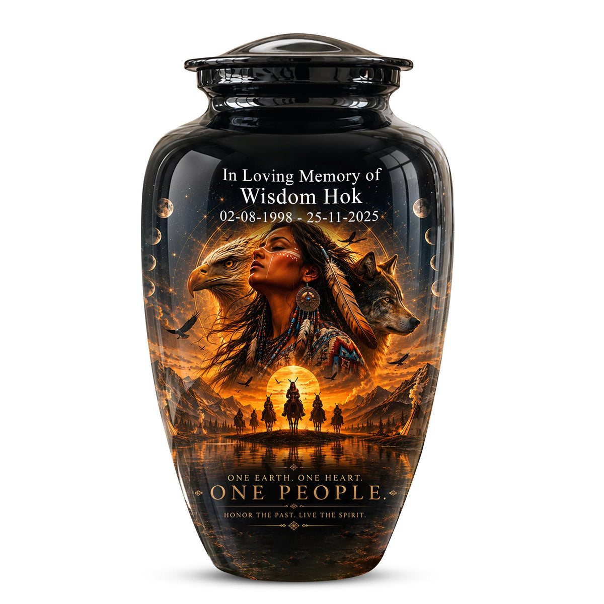 Personalized Urns for Human Ashes - Decorative Cremation Urn for Adults