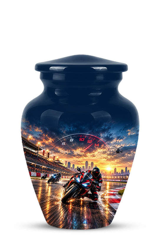 Personalized Motocross Cremation Urn, Custom Dirt Bike Memorial Ashes (200 Cubic)
