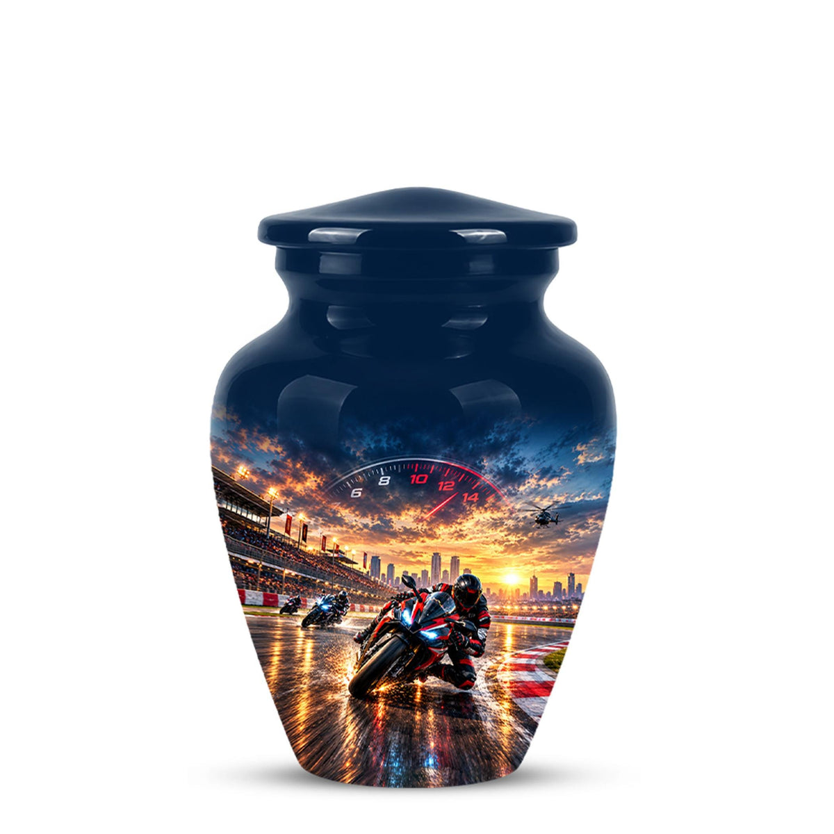 Personalized Motocross Cremation Urn, Custom Dirt Bike Memorial Ashes (200 Cubic)