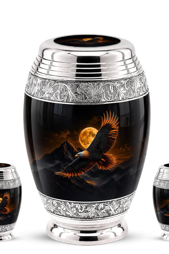 Bald Eagle Cremation Urn for Ashes - Golden Moon Mountain Memorial Urn