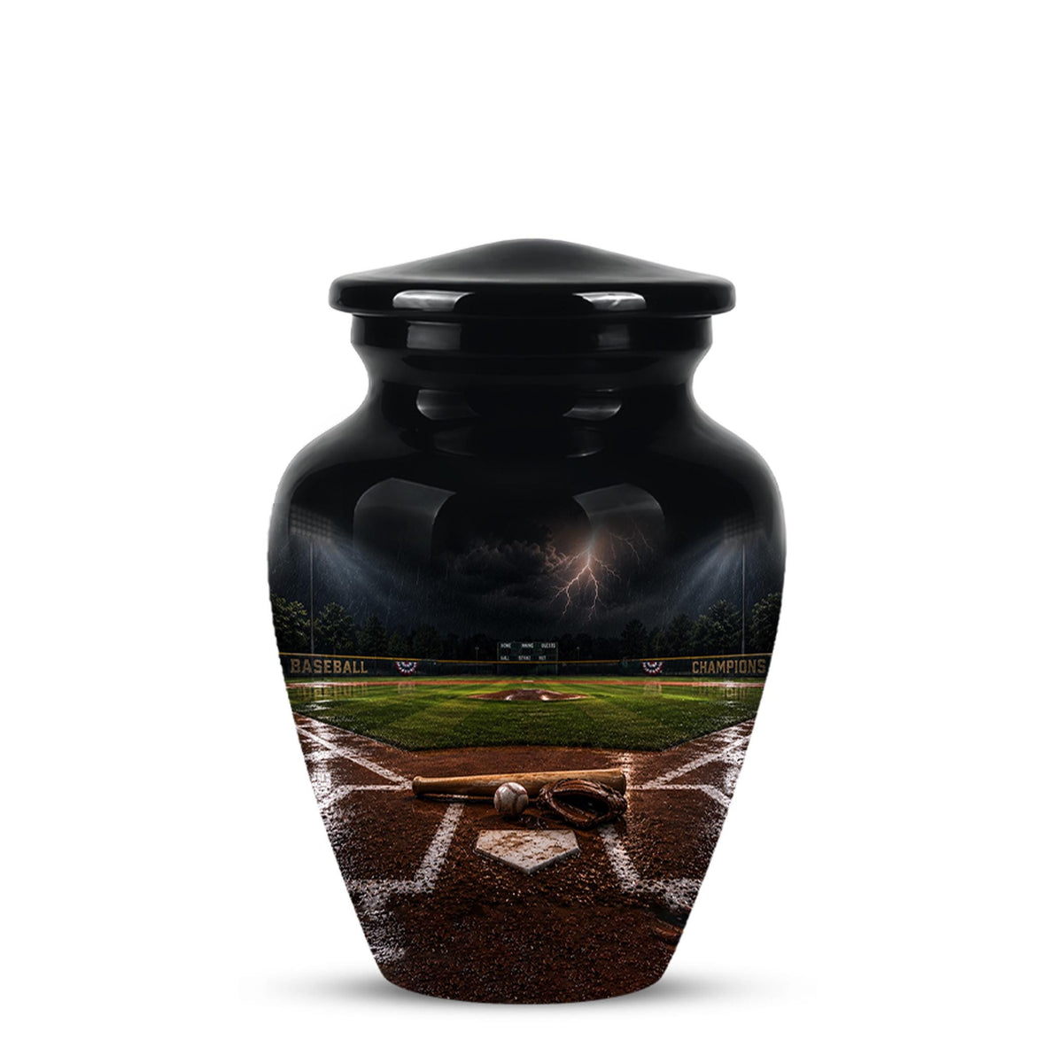 Personalized Baseball Cremation Urn - Adult Memorial Keepsake Urn