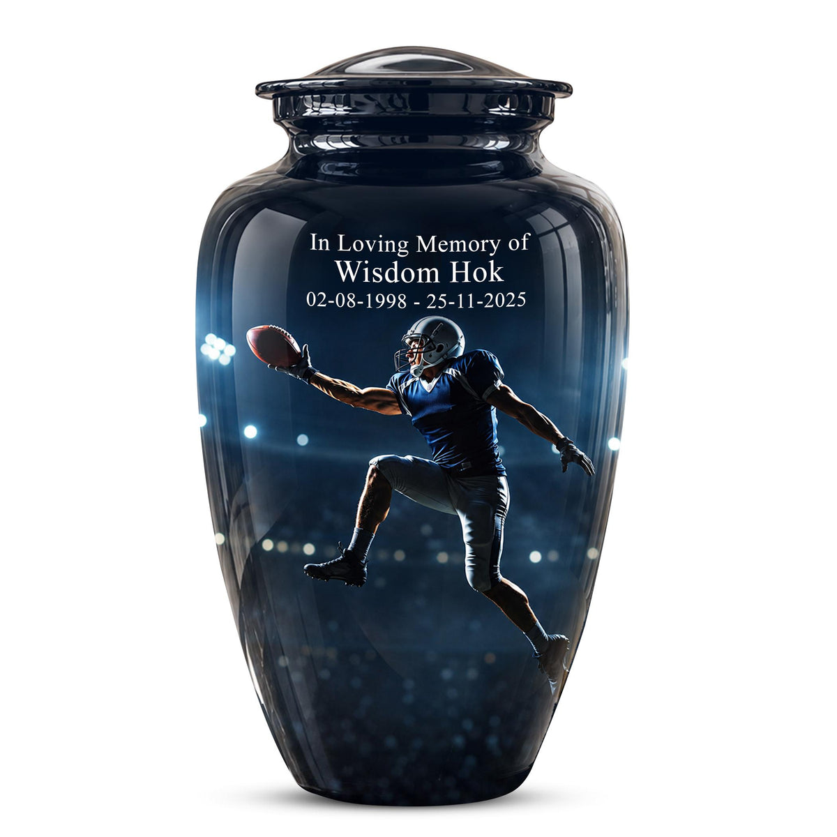 Sportsman Cremation Urn ? Football Memorial Keepsake for Adults