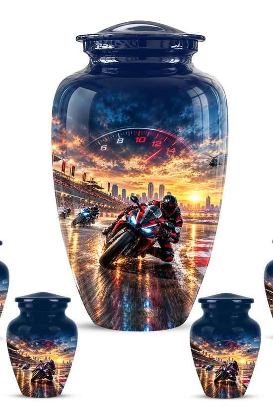 Personalized Motocross Cremation Urn, Custom Dirt Bike Memorial Ashes (200 Cubic)