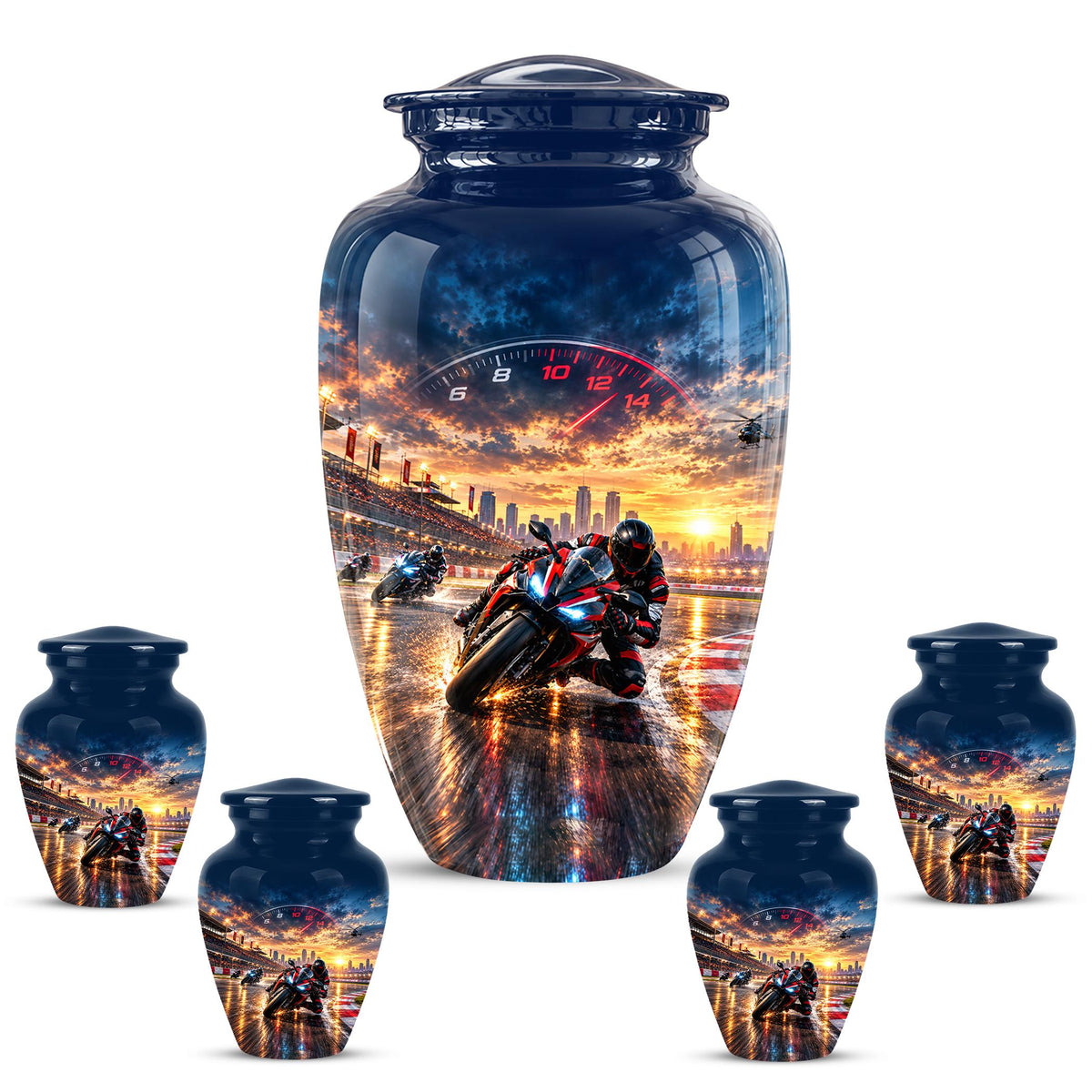Personalized Motocross Cremation Urn, Custom Dirt Bike Memorial Ashes (200 Cubic)