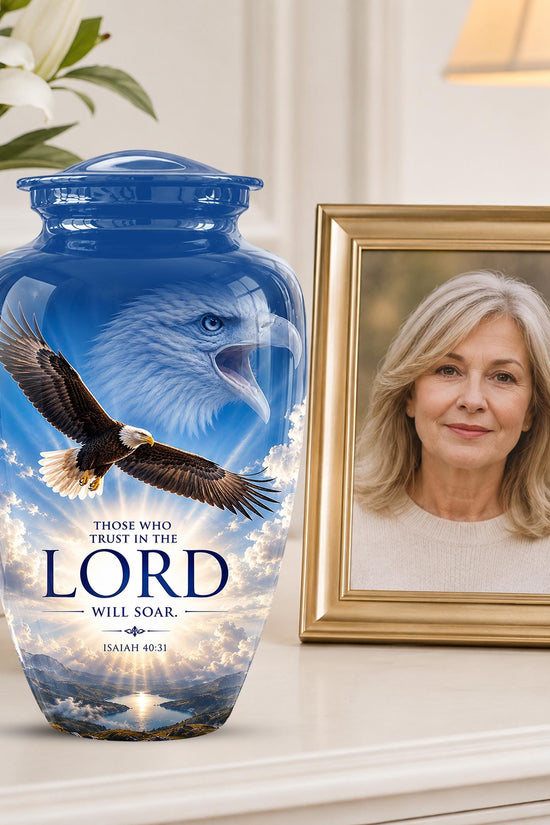 Bald Eagle Cremation Urn for Ashes - Christian Memorial Urn