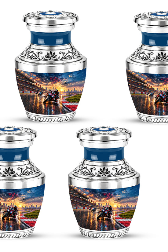 Motorcycle Racing Memorial Urn for Human Ashes – Personalized Racing Bike Urn