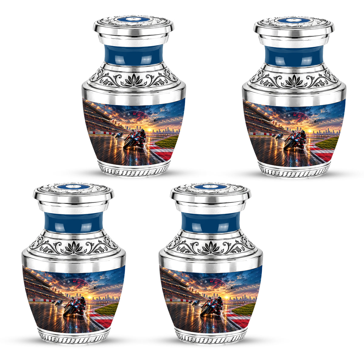 Motorcycle Racing Memorial Urn for Human Ashes – Personalized Racing Bike Urn