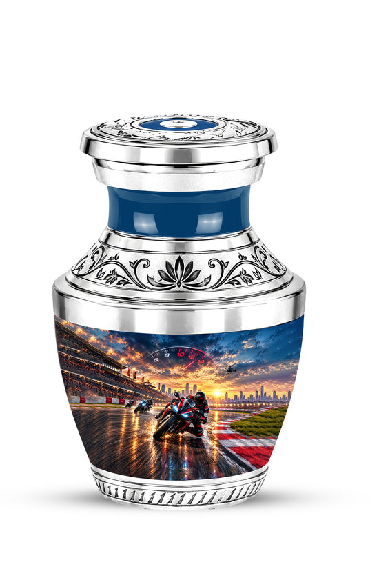 Motorcycle Racing Memorial Urn for Human Ashes – Personalized Racing Bike Urn