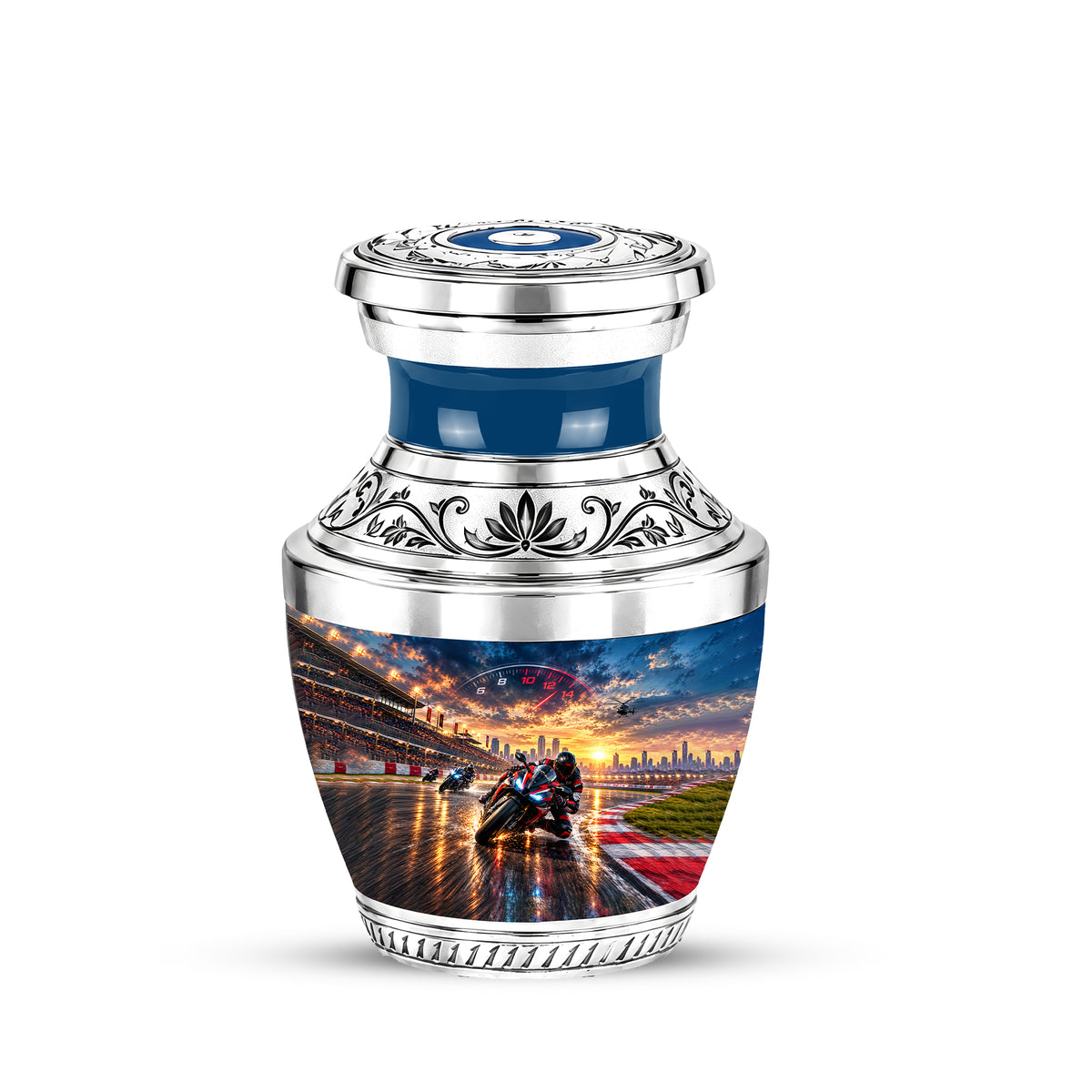 Motorcycle Racing Memorial Urn for Human Ashes – Personalized Racing Bike Urn