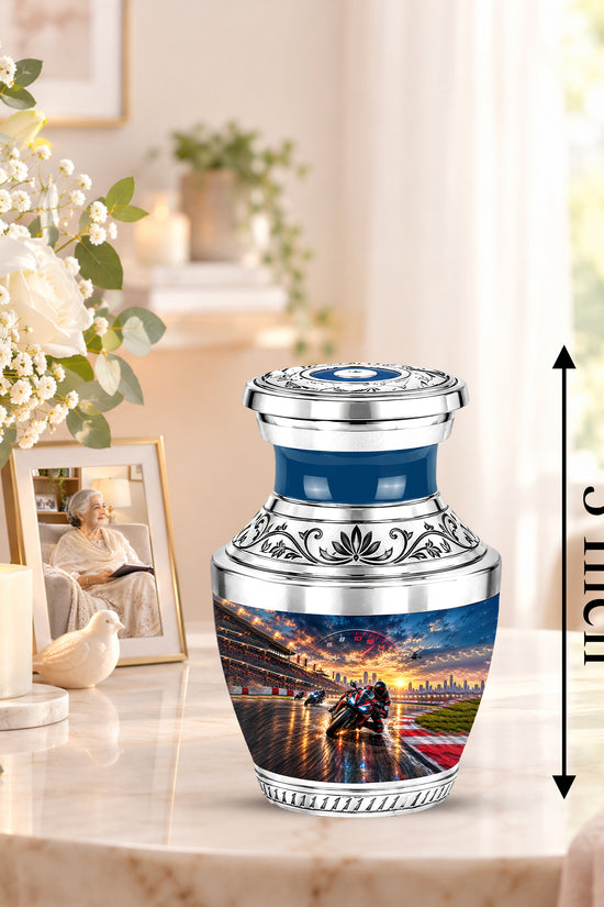 Motorcycle Racing Memorial Urn for Human Ashes – Personalized Racing Bike Urn