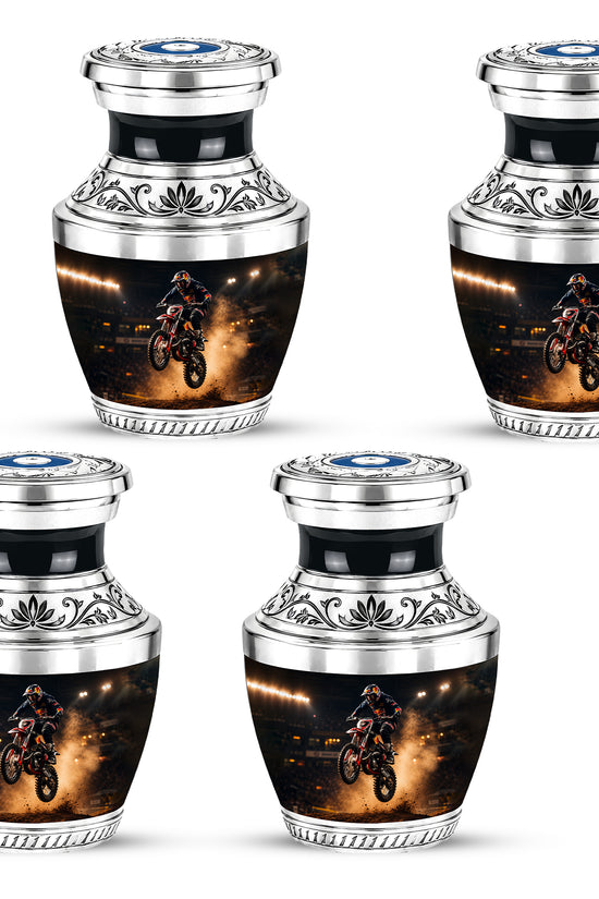 Personalized Motorcycle Cremation Urn, Biker Memorial Ashes (Adult)