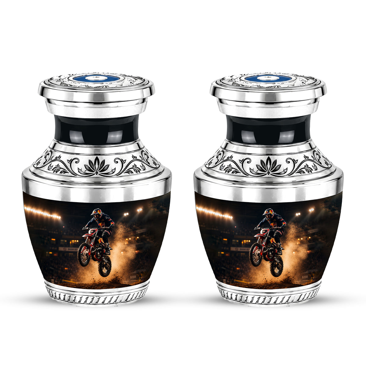 Personalized Motorcycle Cremation Urn, Biker Memorial Ashes (Adult)
