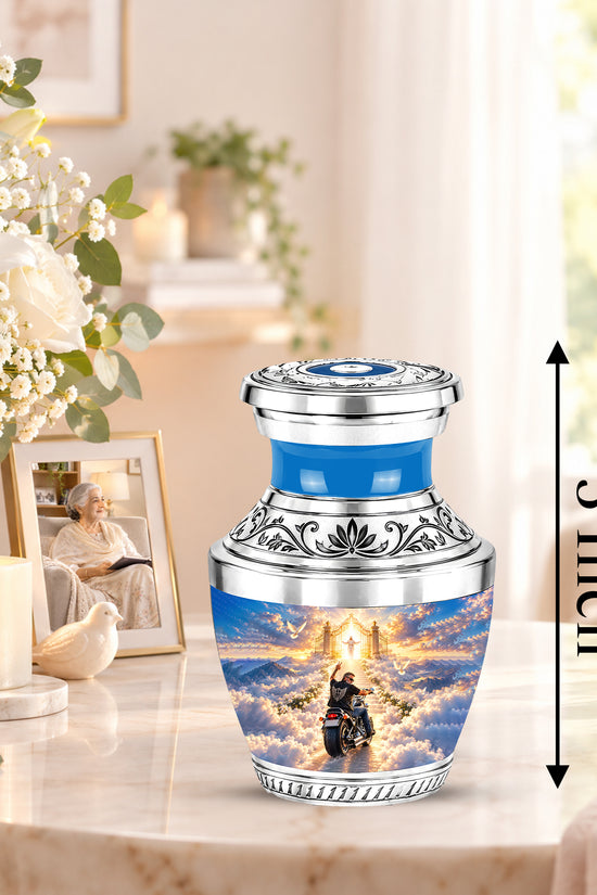 Personalized Motorcycle Memorial Urn, Biker Heaven Tribute, 200 Cubic  Inches
