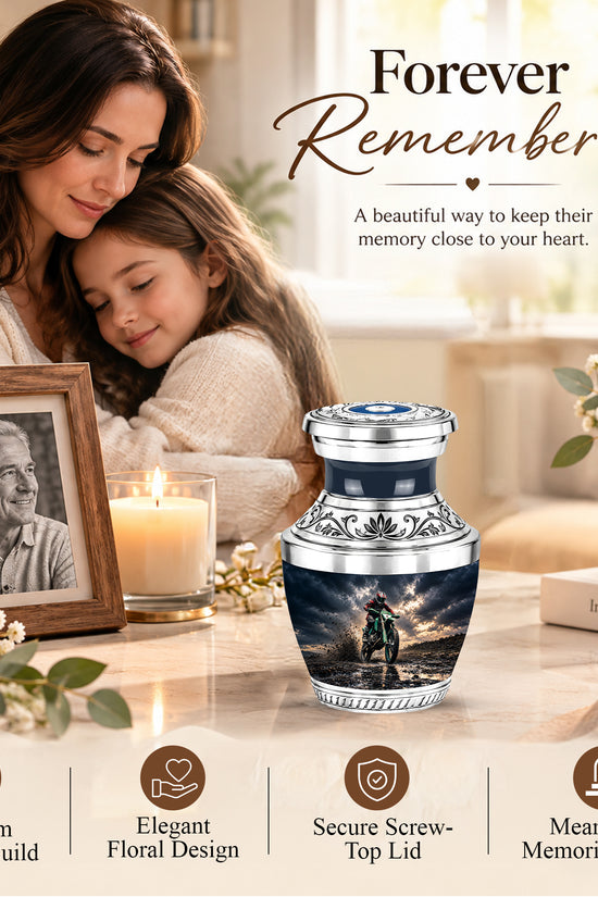 Motocross Dirt Bike Memorial Urn, Motorcycle Ashes Cremation Urn, Personalized Tribute