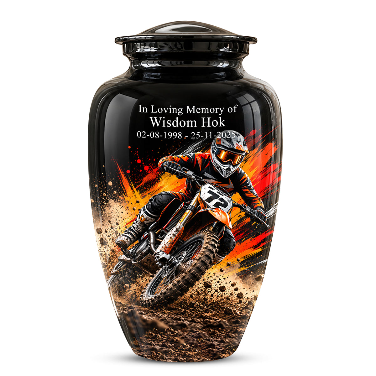 Motocross Cremation Urn, Dirt Bike Memorial, Motorcycle Ashes Urn