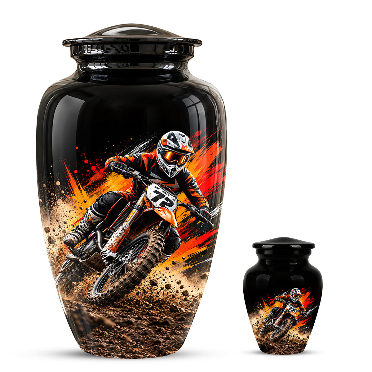Motocross Cremation Urn, Dirt Bike Memorial, Motorcycle Ashes Urn
