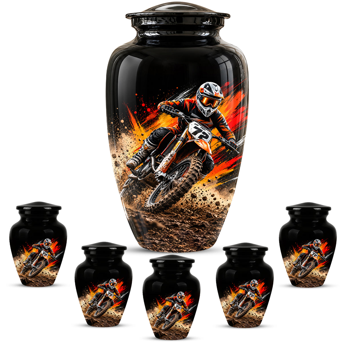 Motocross Cremation Urn, Dirt Bike Memorial, Motorcycle Ashes Urn