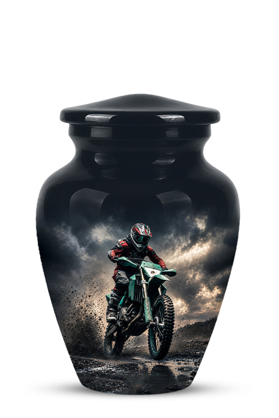 Dirt Bike Memorial Cremation Urn for Human Ashes – Personalized Motocross Motorcycle Urn