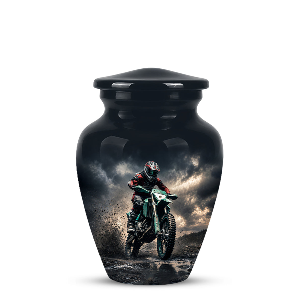 Dirt Bike Memorial Cremation Urn for Human Ashes – Personalized Motocross Motorcycle Urn