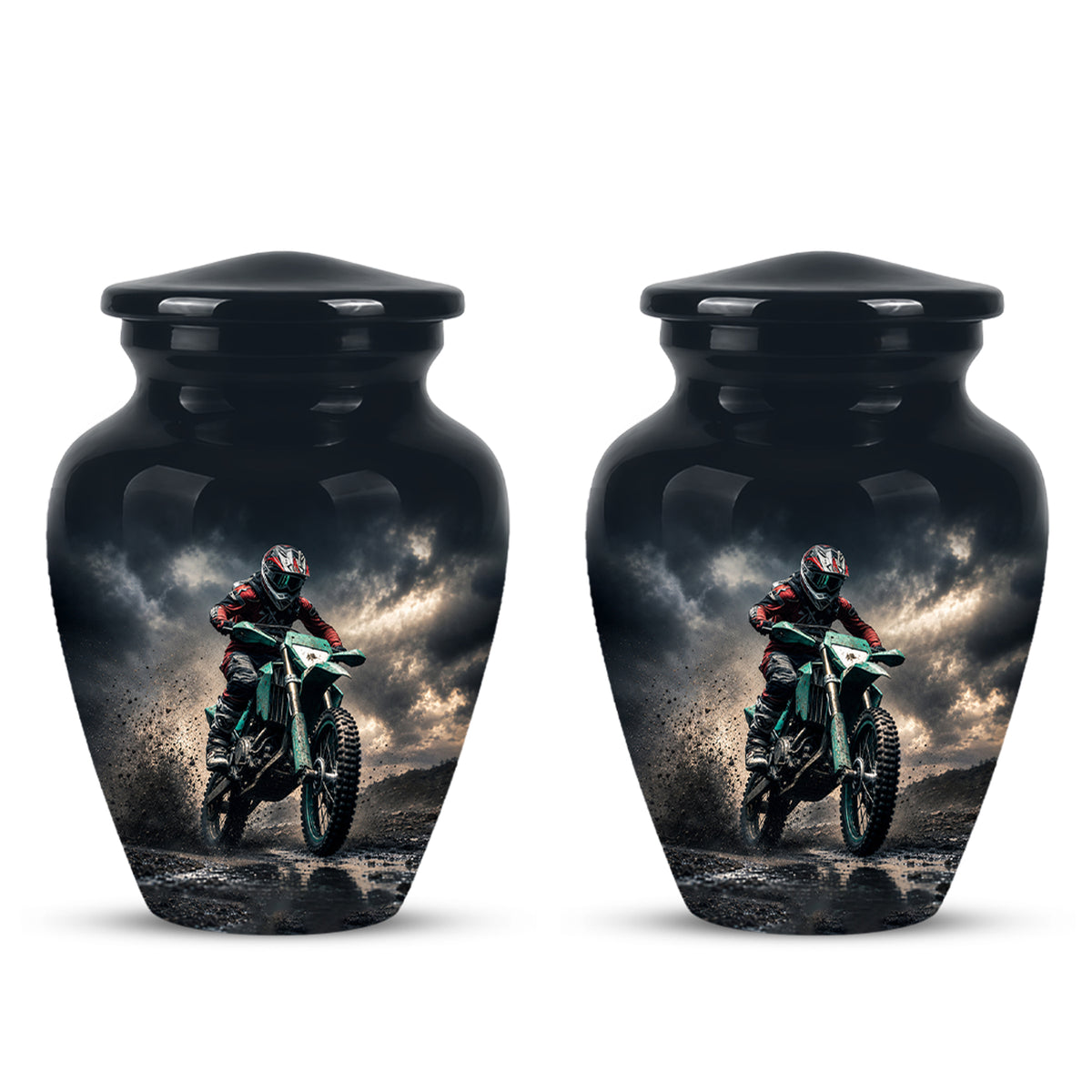 Dirt Bike Memorial Cremation Urn for Human Ashes – Personalized Motocross Motorcycle Urn