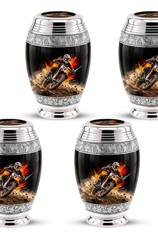 Motocross Dirt Bike Cremation Urn for Human Ashes – Personalized Motorcycle Memorial Urn