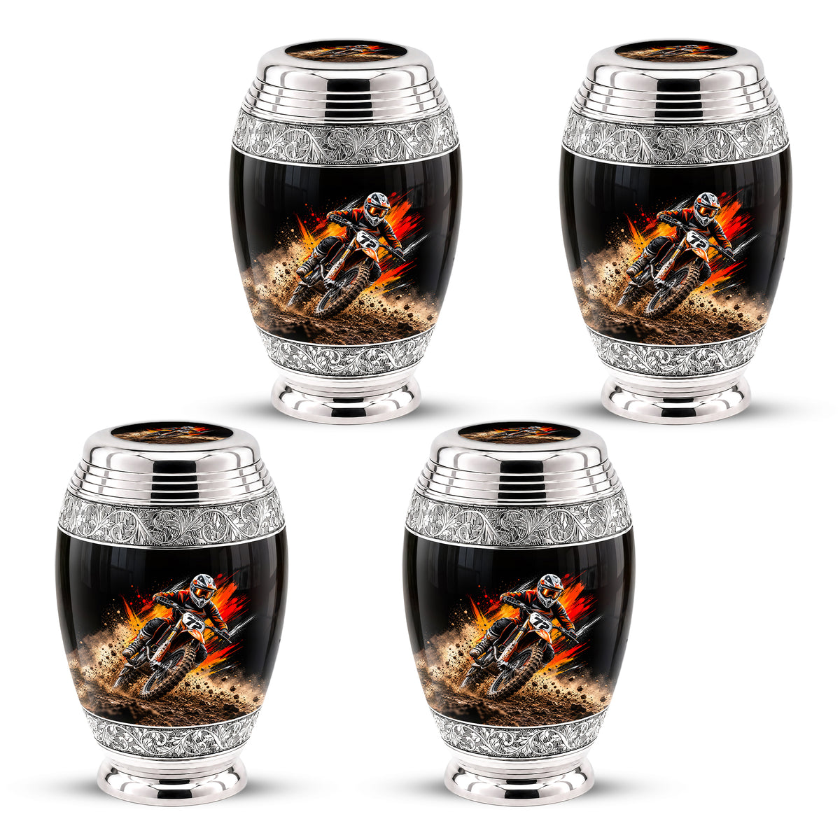 Motocross Dirt Bike Cremation Urn for Human Ashes – Personalized Motorcycle Memorial Urn