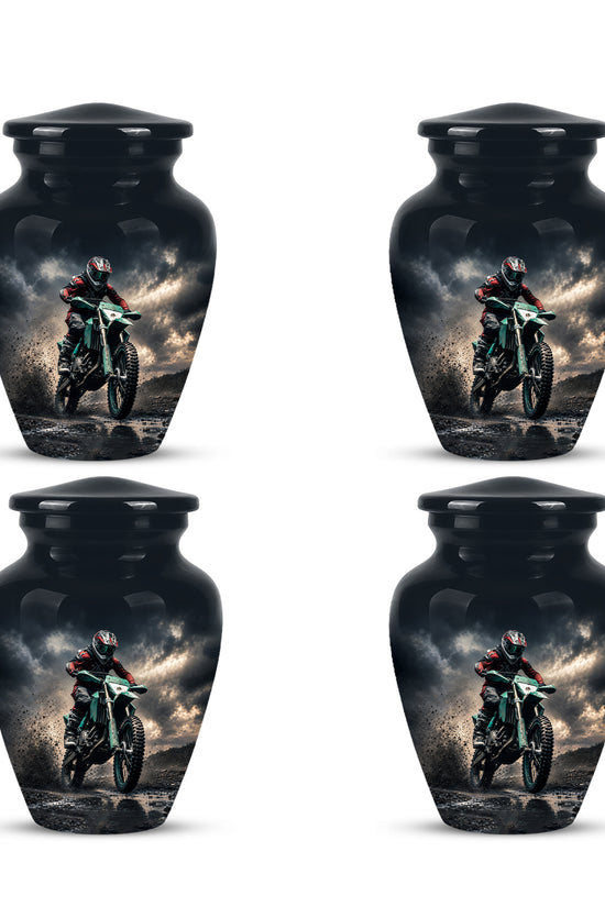 Dirt Bike Memorial Cremation Urn for Human Ashes – Personalized Motocross Motorcycle Urn