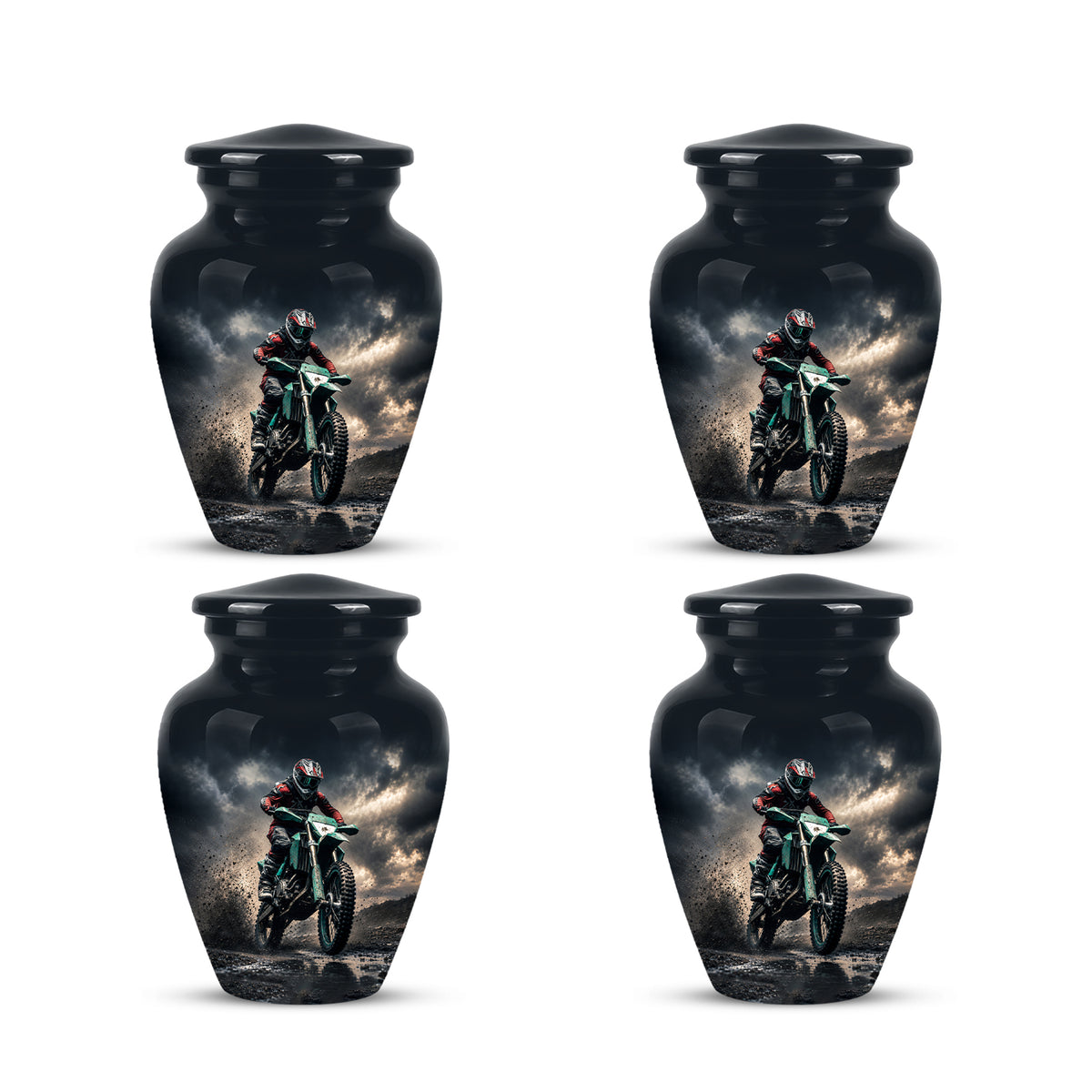 Dirt Bike Memorial Cremation Urn for Human Ashes – Personalized Motocross Motorcycle Urn