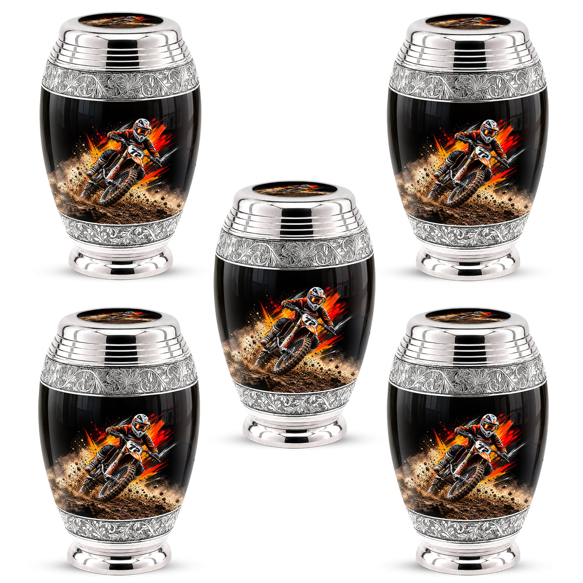 Motocross Dirt Bike Cremation Urn for Human Ashes – Personalized Motorcycle Memorial Urn