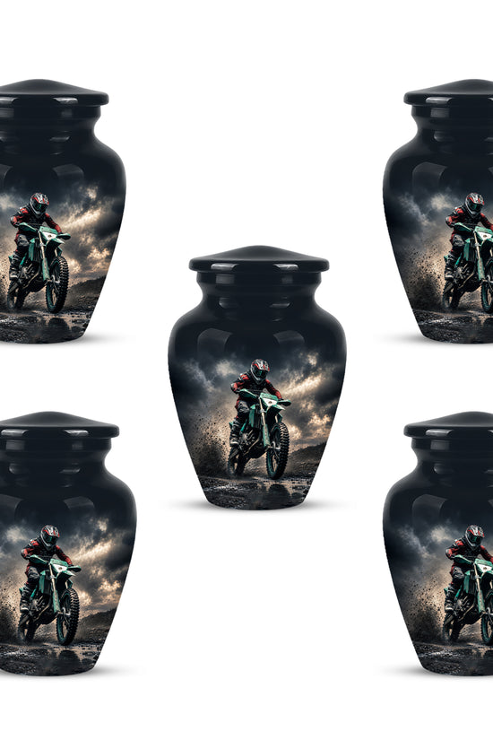 Dirt Bike Memorial Cremation Urn for Human Ashes – Personalized Motocross Motorcycle Urn