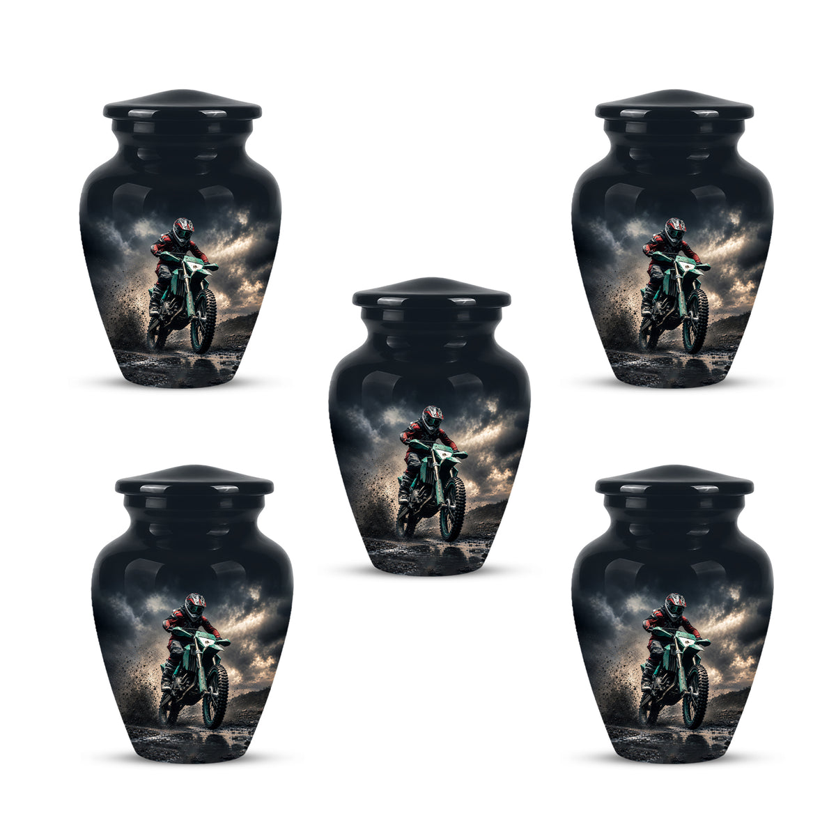 Dirt Bike Memorial Cremation Urn for Human Ashes – Personalized Motocross Motorcycle Urn
