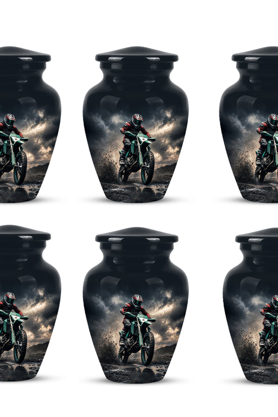 Dirt Bike Memorial Cremation Urn for Human Ashes – Personalized Motocross Motorcycle Urn